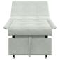 Preview: Sofa-Bett 3-in-1 Ausziehbares Design Hellgrau Samt