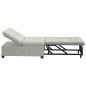 Preview: Sofa-Bett 3-in-1 Ausziehbares Design Hellgrau Samt