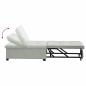Preview: Sofa-Bett 3-in-1 Ausziehbares Design Hellgrau Samt