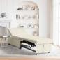 Preview: ARDEBO.de - Schlafsofa 3-in-1 Ausziehbar Creme Samt