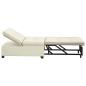 Preview: Schlafsofa 3-in-1 Ausziehbar Creme Samt