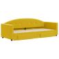 Preview: Tagesbett Ausziehbar mit Schubladen Gelb 80x200 cm Samt