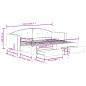 Preview: Tagesbett Ausziehbar mit Schubladen Gelb 80x200 cm Samt