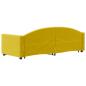 Preview: Tagesbett Ausziehbar Gelb 80x200 cm Samt