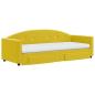 Preview: Tagesbett Ausziehbar mit Schubladen Gelb 80x200 cm Samt