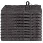 Preview: Waschhandschuhe 10 pcs Anthrazit 15 x 21 cm Baumwolle