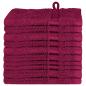 Preview: Waschhandschuhe 10 pcs Bordeaux 15 x 21 cm Baumwolle