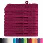 Preview: Waschhandschuhe 10 pcs Bordeaux 15 x 21 cm Baumwolle