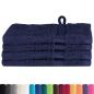 Preview: Waschhandschuhe 4 pcs Marineblau 15 x 21 cm Baumwolle