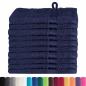Preview: Waschhandschuhe 10 pcs Marineblau 15 x 21 cm Baumwolle