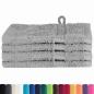 Preview: Waschhandschuhe 4 pcs Grau 15 x 21 cm Baumwolle