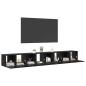 Preview: TV-Schrank-Set 4 pcs Schwarz Eiche Mittel 30 x 60 x 30,5 cm