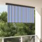 Preview: ARDEBO.de - Outdoor Rollo Gestreift Verstellbar Blau und weiß 200 x 250 cm Stoff