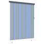 Preview: Outdoor Rollo Gestreift Verstellbar Blau und weiß 200 x 250 cm Stoff