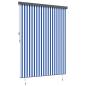 Preview: Outdoor Rollo Gestreift Verstellbar Blau und weiß 200 x 250 cm Stoff