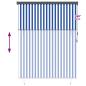 Preview: Outdoor Rollo Gestreift Verstellbar Blau und weiß 200 x 250 cm Stoff