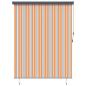 Preview: ARDEBO.de - Outdoor Rollo Gestreift Verstellbar Gelb und Blau 200 x 250 cm Stoff