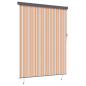 Preview: Outdoor Rollo Gestreift Verstellbar Gelb und Blau 200 x 250 cm Stoff