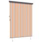Preview: Outdoor Rollo Gestreift Verstellbar Gelb und Blau 200 x 250 cm Stoff