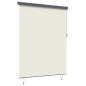 Preview: Outdoor Rollo Gestreift Verstellbar Creme 200 x 250 cm Stoff