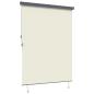 Preview: Outdoor Rollo Gestreift Verstellbar Creme 200 x 250 cm Stoff