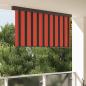 Preview: ARDEBO.de - Outdoor Rollo Gestreift Verstellbar Orange und Braun 200 x 250 cm Stoff