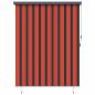 Preview: Outdoor Rollo Gestreift Verstellbar Orange und Braun 200 x 250 cm Stoff