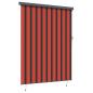 Preview: Outdoor Rollo Gestreift Verstellbar Orange und Braun 200 x 250 cm Stoff