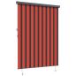 Preview: Outdoor Rollo Gestreift Verstellbar Orange und Braun 200 x 250 cm Stoff