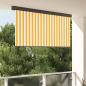 Preview: ARDEBO.de - Outdoor Rollo Gestreift Verstellbar Orange und Weiß 220 x 250 cm Stoff