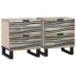 Preview: ARDEBO.de - Nachttische mit Schubladen 2 pcs Walnuss 40 x 33.5 x 46 cm