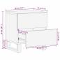 Preview: Nachttische mit Schubladen 2 pcs Walnuss 40 x 33.5 x 46 cm