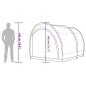Preview: Fahrradgarage mit Dach Grau und Orange 256 x 222 x 182 cm Taft