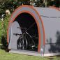 Preview: Fahrradgarage mit Dach mit Speicher Grau und Orange 256 x 222 x 182 cm