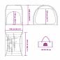 Preview: Fahrradgarage mit Dach mit Speicher Blau 218 x 156 x 180 cm
