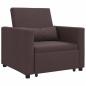 Preview: 3-in-1 Einzel-Sofabett Dunkelbraun Stoff