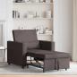 Preview: 3-in-1 Einzel-Sofabett Dunkelbraun Stoff