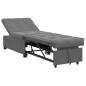 Preview: Sofa Bett mit Rad Dunkelgrau 194 x 50 x 82 cm