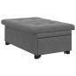 Preview: Sofa Bett mit Rad Dunkelgrau 194 x 50 x 82 cm