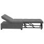 Preview: Sofa Bett mit Rad Dunkelgrau 194 x 50 x 82 cm