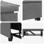Preview: Sofa Bett mit Rad Dunkelgrau 194 x 50 x 82 cm