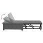 Preview: Sofa Bett mit Rad Dunkelgrau 194 x 50 x 82 cm