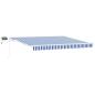 Preview: ARDEBO.de - Einziehbare Markise Blau und weiß 3.5 x 2.5 m Stoff und Metall