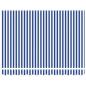 Preview: Einziehbare Markise Blau und weiß 3.5 x 2.5 m Stoff und Metall