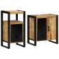 Preview: ARDEBO.de - Badezimmermöbel Set 2 pcs Braun Massives, grobes Mangoholz