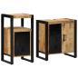 Preview: Badezimmermöbel Set 2 pcs Braun Massives, grobes Mangoholz
