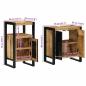 Preview: Badezimmermöbel Set 2 pcs Braun Massives, grobes Mangoholz