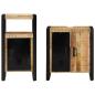 Preview: Badezimmermöbel Set 2 pcs Braun Massives, grobes Mangoholz
