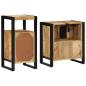 Preview: Badezimmermöbel Set 2 pcs Braun Massives, grobes Mangoholz