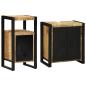 Preview: Badezimmermöbel Set 2 pcs Braun Massives, grobes Mangoholz